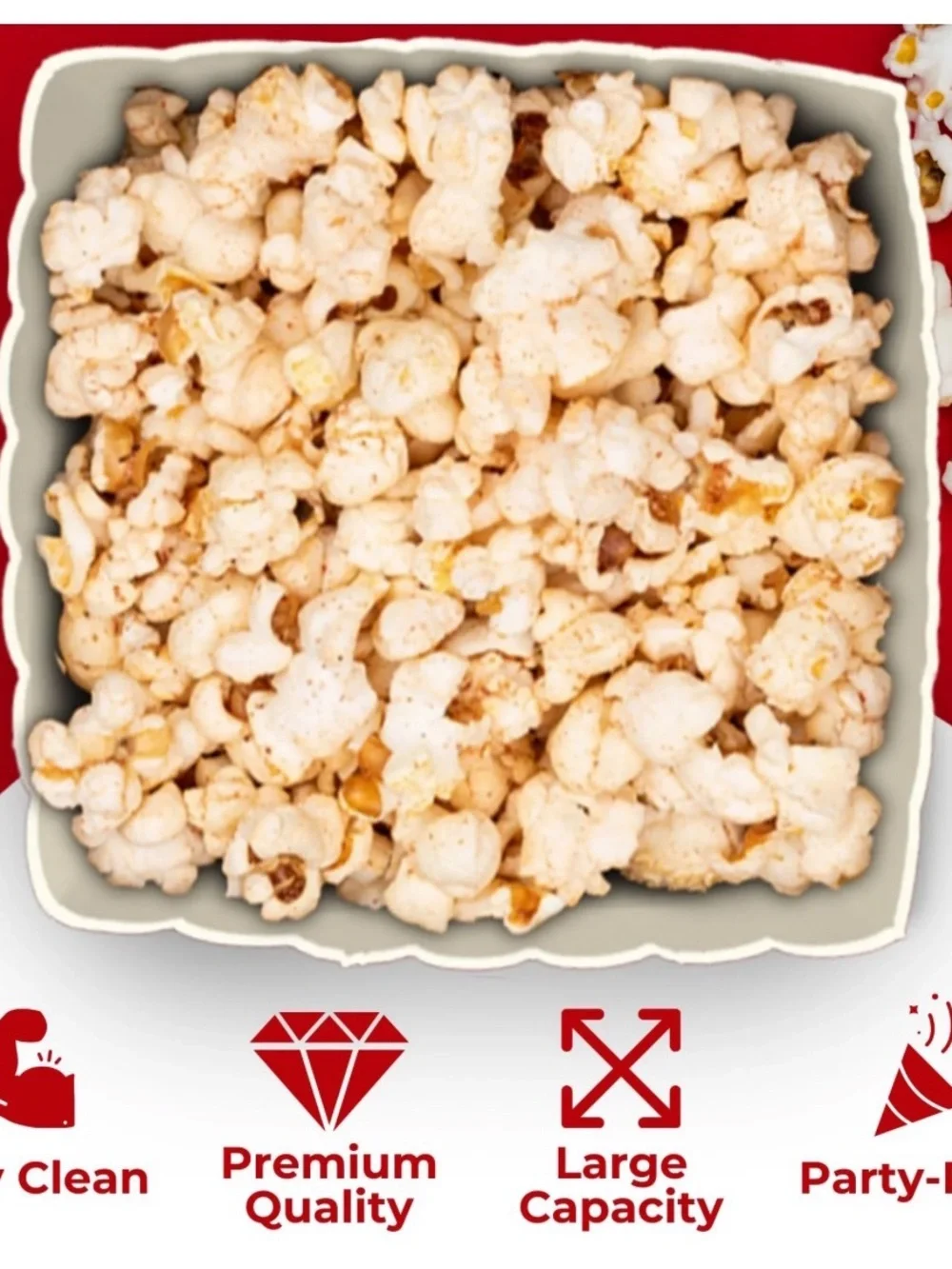 Classic Red & White Popcorn Boxes - Party Snack Holders